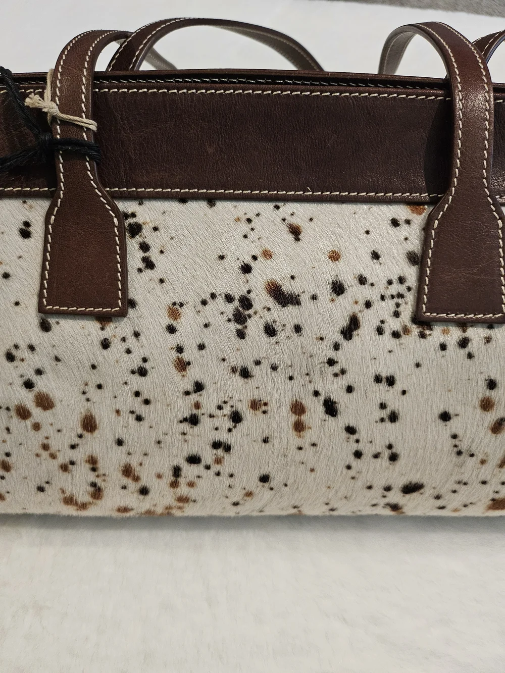 Bellissimo Cavalcanti Collection Genuine Leather Hair/Hide Italian Handbag- O/S